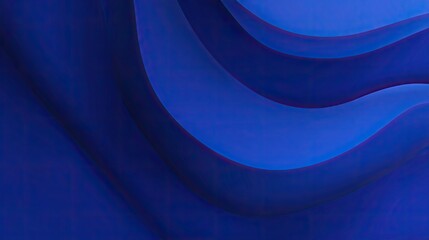 Poster - Indigo Waves Abstract Fluid Motion with Modern Art Background.