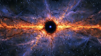 Wall Mural - artistic interpretation of space time curvature showing how massive objects like black holes warp th