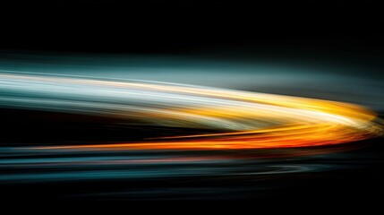 Poster - Abstract Light Trails Dynamic Curves of Motion Blur Photography