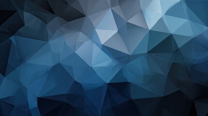 Poster - Abstract Blue Polygon Mesh Geometric Design Texture Background.