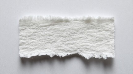 Poster - Torn Paper Fragment Texture with Edge, Clean, Minimal, and White.