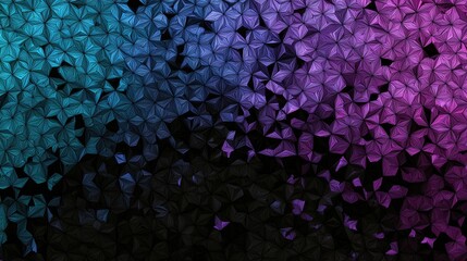 Poster - Abstract Triangular Surface Vibrant Gradient on Geometric Tiles.