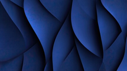 Poster - Abstract Blue Wave Fluid Forms and Dynamic Shadows.