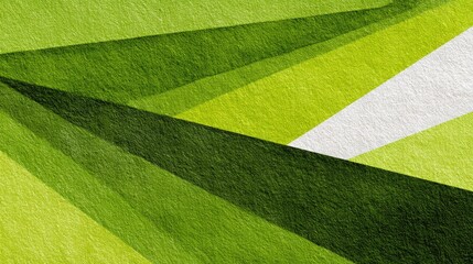 Poster - Gradient Green Paper Art Geometric Pattern on Textured Background.