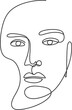 © Ahsan - Minimalist one line drawing of a female face depicting modern beauty and elegance
