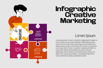 Poster - Infographic creative marketing template for presentation for web, banner, card, poster. vector design eps