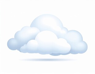 light blue cloud icon on white background