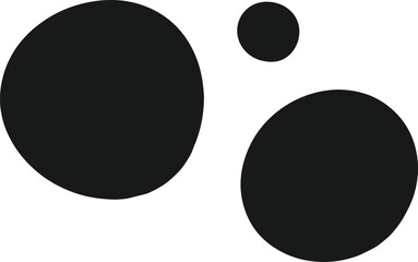 Poster - Abstract black circles on white background simple graphic design