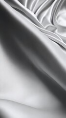 Poster - Elegant flowing white silk fabric with soft folds and subtle textures for fashion or design projects