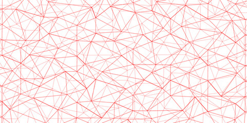 Abstract of simple RED line  triangle pattern geometric background .white background creative and geometric shape with white luxury pattern .RED and white geometric background with low poly triangle