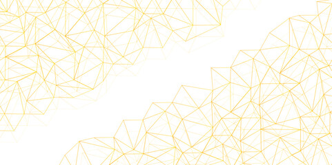 Abstract of simple GOLD line triangle pattern geometric background .white background creative and geometric shape with white luxury pattern .GOLD and white geometric background with low poly triangle