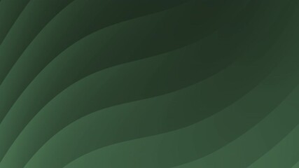 Poster - Dark green wavy abstract background with smooth flowing lines and shaded gradients, Abstract texture Gradient motion Background animation.