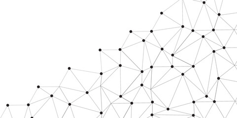 A beautiful Chaotic abstract line seamless pattern .Technology black illustration . Connected lines with dots .graphic background dots with connections for your design, illustration	
