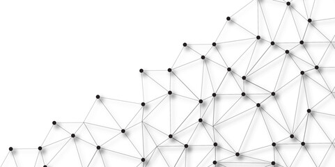 A beautiful Chaotic abstract line seamless pattern .Technology black illustration . Connected lines with dots .graphic background dots with connections for your design, illustration	
