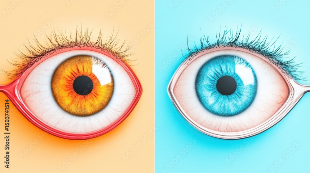 glaucoma diagnosis, A side-by-side comparison highlighting differences ...