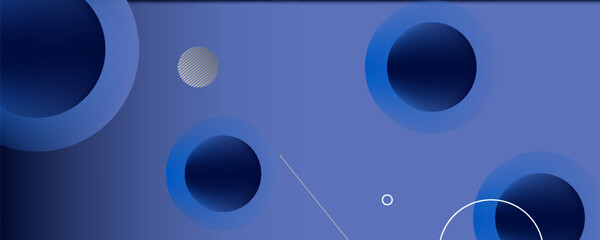Poster - Minimal geometric background. Blue elements with fluid gradient. Cool background design for posters. Eps10 vector