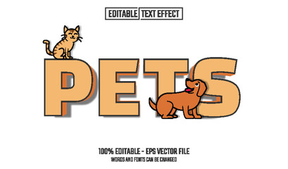 Wall Mural - pets editable text effect