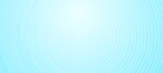 Poster - Blue round circular lines futuristic tech background. Light blue digital background with concentric circle patterns. Ideal for technology, innovation, or modern digital themes.