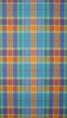 Leinwandbilder - Artistic plaid fabric design with warm colors, textured background, abstract geometric pattern, modern surface print
