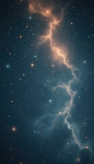 Aufkleber - Majestic Cosmic River: A Glowing Pathway Through the Starry Expanse of a Nebula