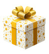 © Pla@22 - Star-themed luxury present: Colorful gift box with a shiny ribbon decoration.