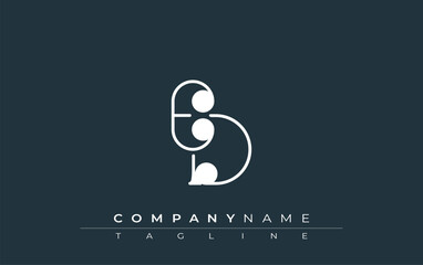 Fototapete - ED Typography Logo Design. Stylish monogram design depiction featuring the letters E and D combined in an artistic signature style, delivering a unique and creative visual representation.