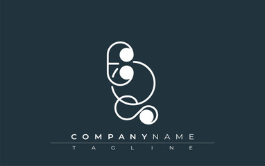 Fototapete - EQ Typography Logo Design. Stylish monogram design depiction featuring the letters E and Q combined in an artistic signature style, delivering a unique and creative visual representation.