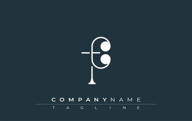 Fototapete - ET Typography Logo Design. Stylish monogram design depiction featuring the letters E and T combined in an artistic signature style, delivering a unique and creative visual representation.