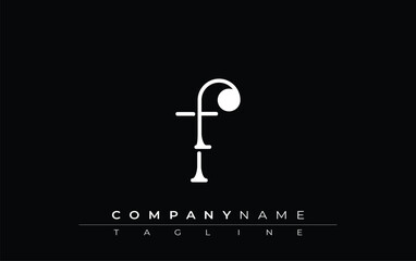 Fototapete - FT Typography Logo Design. Stylish monogram design depiction featuring the letters F and T combined in an artistic signature style, delivering a unique and creative visual representation.