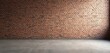 © Viktor - Empty industrial room featuring brick wall with polished concrete floor. Interior design with minimalist style. Grunge urban texture background. Ideal for product placement.
