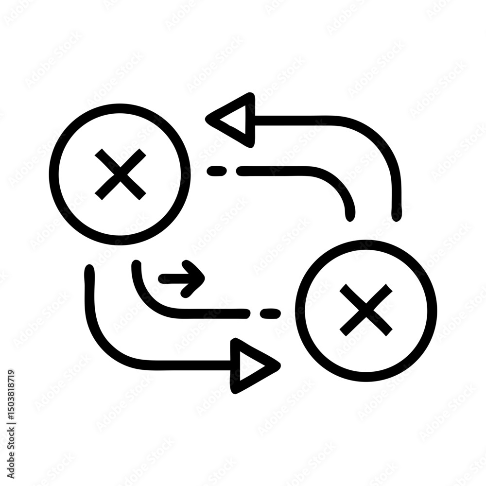 Reinforcement Learning Loop Icon Visualizing Iterative Process and ...