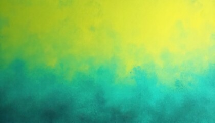 Poster - Retro lime green grainy gradient with teal accents. Offers a vibrant texture suitable for summer-themed designs. Great for web banners. Abstract painted artistic background.