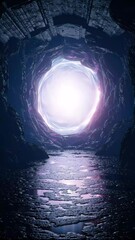 Wall Mural - Glowing portal with swirling vortex