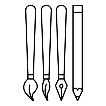 Paintbrush paint brush Line Icon