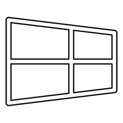 Poster - Window Icon sign Solid Style