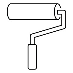Poster - paint roller sign icon illustration