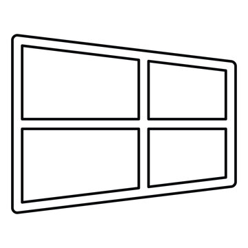 Window Icon sign Solid Style
