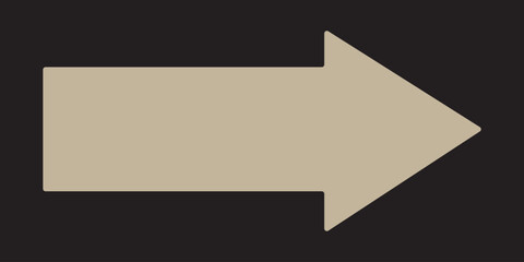 Aufkleber -  Long arrow icon. Long arrow vector icon. Straight long arrow vector icon. Gray arrow pointing right on black background. Eps 10