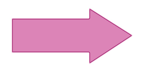 Aufkleber -  Long arrow icon. Long arrow vector icon. Straight long arrow vector icon. pink arrow pointing right on white background. Eps 10