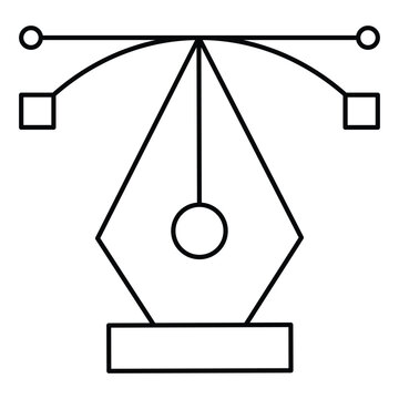 Fountain Pen nib glyph Icons