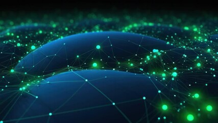 Poster - Cybernetic Nexus: A captivating visual narrative of interconnected nodes and luminous data streams.