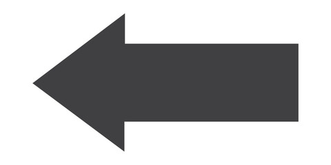 Aufkleber -  Long arrow icon. Long arrow vector icon. Straight long arrow vector icon. Black arrow pointing left on white background. Eps 10
