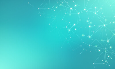 Aufkleber - Molecular structure and genetic engineering, molecules DNA, neural network, scientific research. Abstract background for innovation technology, science, healthcare, and medicine