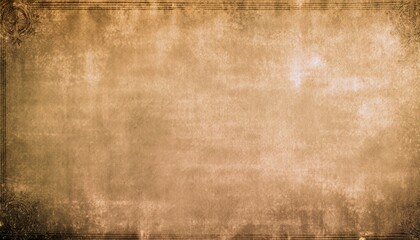 Aufkleber -  vintage sepia textured background with grunge border and faint botanical elements for antique web design, retro branding, book cover, or rustic print media projects