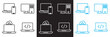 © KD Vector Studio - Computer related  icons. Laptop, desktop  etc. Vector for websites, mobile interfaces, presentations, banner, visual branding etc. Vector illustration. isolated on white and black background. EPS 10