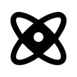© Sam Design - atom icon silhouette flat vector
