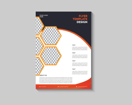 Corporate creative colorful business flyer template design, abstract business flyer, vector template design 
