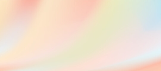 Aufkleber - Abstract pastel background fluid gradient with blurred wave pattern,Soft light fuzz rainbow earth tone green,pink,yellow,orange,blue.Vector banner for modern designs, aesthetic websites,digital