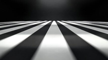 Aufkleber - Abstract monochrome striped pattern creates a sense of depth and perspective