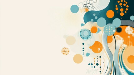 Aufkleber - Abstract background with geometric shapes and vibrant color palette
